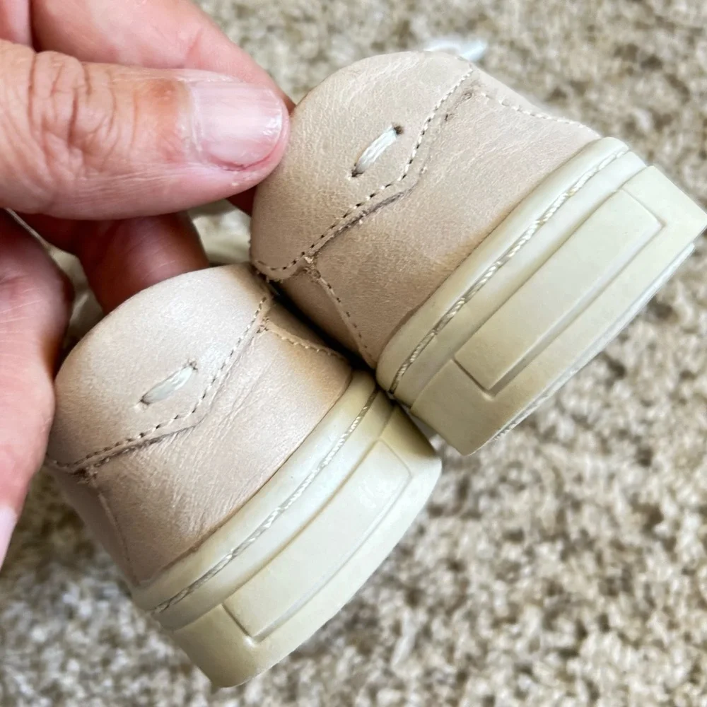 Piper Finn Kids Leather Sneakers Champagne Pink Lace Up Low Top‎ Shoes Size 3